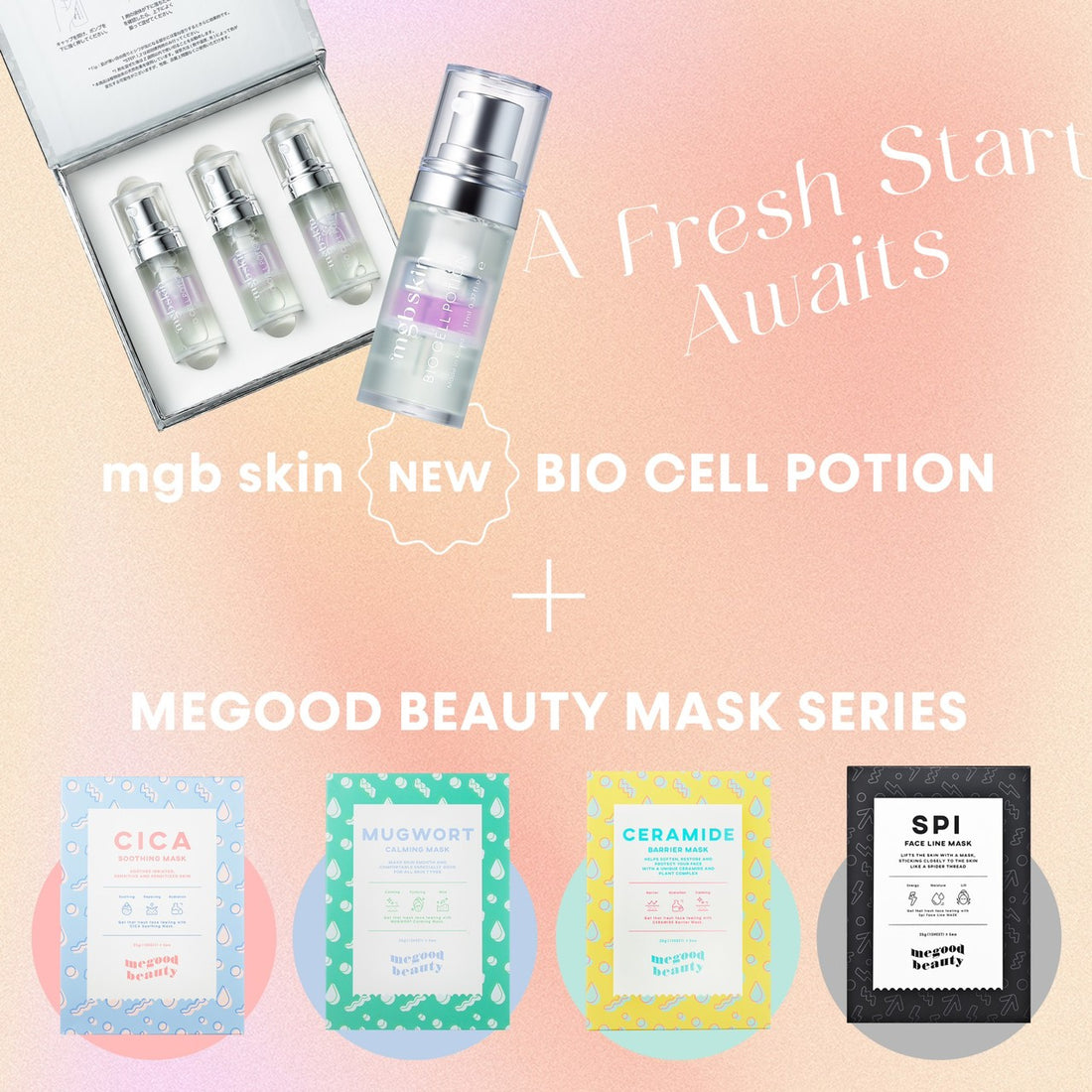 New BIO CELL POTION and megood beauty Sheet Masks🕊️💗